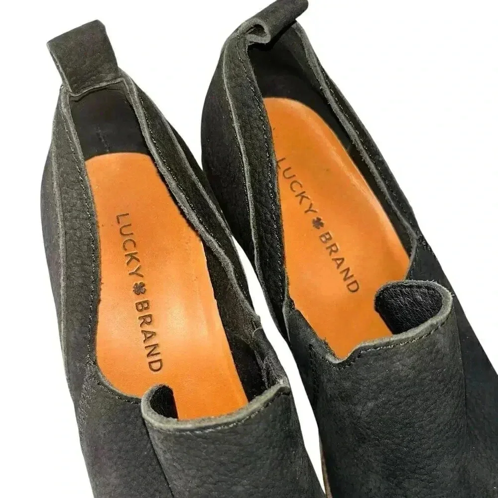 Lucky Brand Women’s Black Suede Minimalist‎ Casual Pull-On Vennia Bootie 8